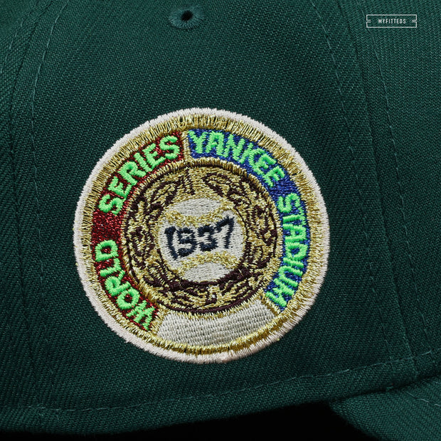 NEW YORK YANKEES 1937 WORLD SERIES HOLLY LEAF MODERN FLAIR NEW ERA FITTED CAP