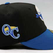 QUAD CITIES RIVER BANDITS BANDANA CENTENNIAL BRIDGE QC SIDE PATCH NEW ERA FITTED CAP