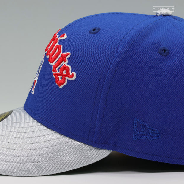 NEW ENGLAND PATRIOTS NFL KICKOFF 1995 BLUE SAPPHIRE SILVERSTONE METALLIC NEW ERA FITTED CAP