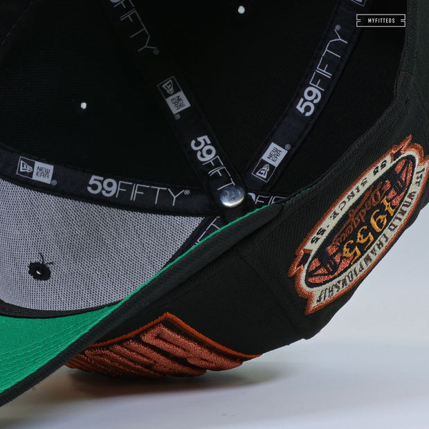 BROOKLYN DODGERS 1955 WORLD SERIES COPPER AIR FOAMPOSITE ONE NEW ERA FITTED CAP