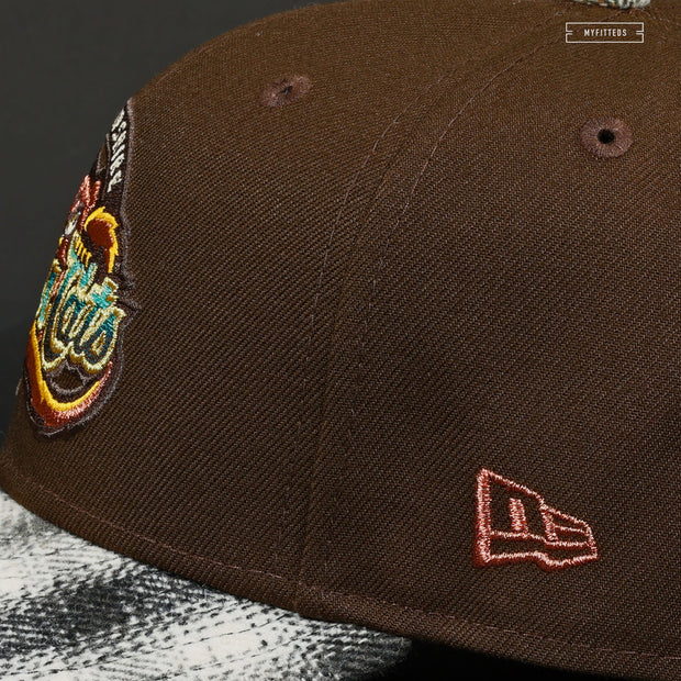 NEW HAMPSHIRE FISHER CATS WINTER CAT MOHGANY & PLAID NEW ERA FITTED CAP