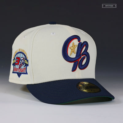 KANNAPOLIS CANNON BALLERS 30TH ANNIVERSARY OFF WHITE EVEL KNIEVEL NEW ERA FITTED CAP