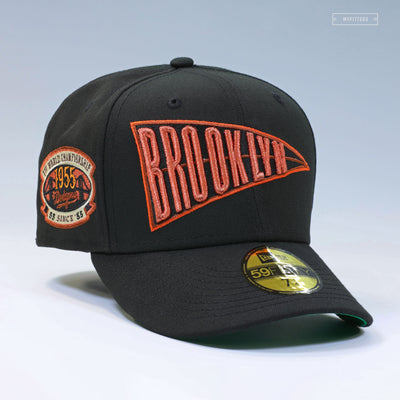 BROOKLYN DODGERS 1955 WORLD SERIES COPPER AIR FOAMPOSITE ONE NEW ERA FITTED CAP