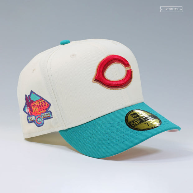 CINCINNATI REDS RIVERSIDE STADIUM "DRAGON QUEST IV INSPIRED" NEW ERA FITTED CAP