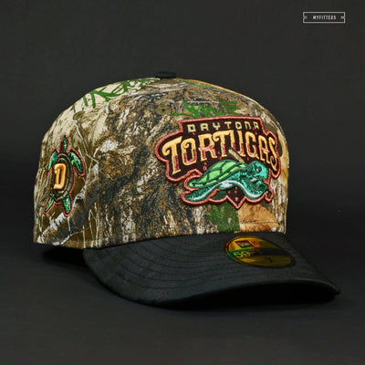 DAYTONA TORTUGAS REALTREE® EDGE JACQUARDED BLACK CAMO WOODLAND CAMO NEW ERA HAT
