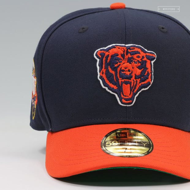 CHICAGO BEARS NFL KICKOFF 1994 MIDNIGHT NAVY ORANGEADE NEW ERA FITTED CAP