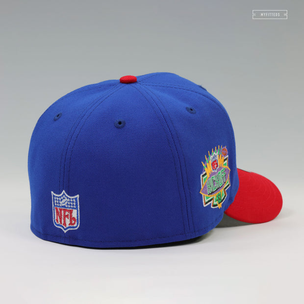 BUFFALO BILLS NFL KICKOFF 1993 BLUE SAPPHIRE RADIANT RED NEW ERA FITTED CAP