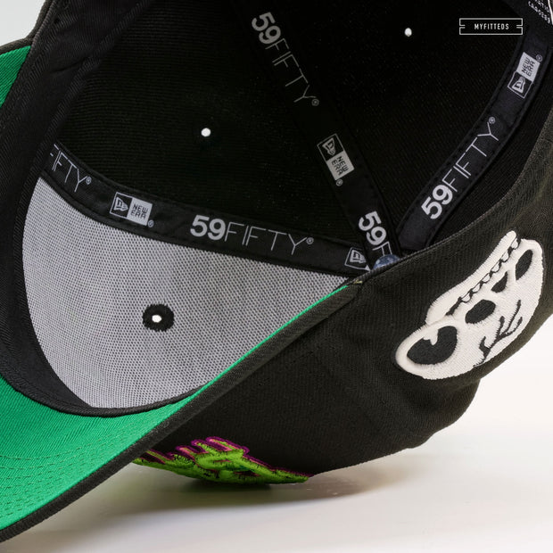 BRAINS AND ZOMBIES PLANTS VS. ZOMBIES INSPIRED HALLOWEEN NEW ERA FITTED CAP
