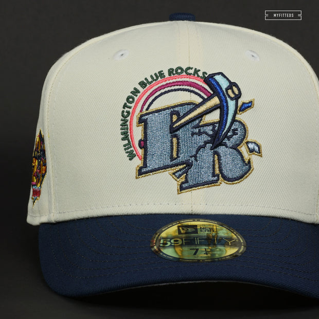 WILMINGTON BLUE ROCKS 25TH ANNIVERSARY OFF WHITE NEW ERA FITTED CAP