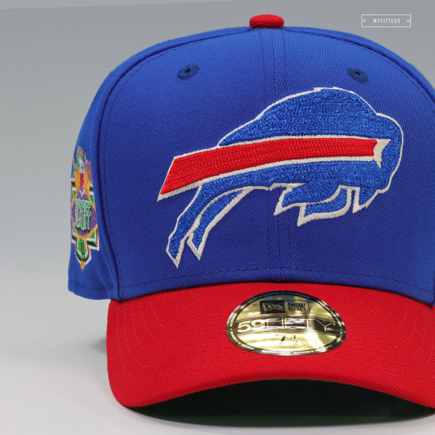 BUFFALO BILLS NFL KICKOFF 1993 BLUE SAPPHIRE RADIANT RED NEW ERA FITTED CAP