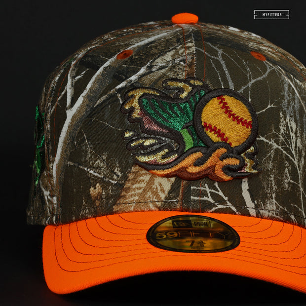 GWINNETT STRIPERS REALTREE® EDGE ATOMIC ORANGE NEW ERA FITTED CAP