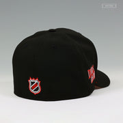 NEW JERSEY DEVILS DEVILS LEGION GLOW IN THE DARK JET BLACK RADIANT RED NEW ERA FITTED CAP