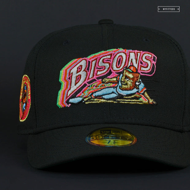 BUFFALO BISONS CASCADING JET BLACK NEW ERA FITTED CAP