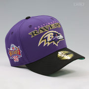 BALTIMORE RAVENS NFL KICKOFF 1996 PURPLE ORCHID JET BLACK NEW ERA FITTED CAP