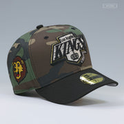 LOS ANGELES KINGS PENDANT WOODLAND CAMO BAILEY THE MASCOT NEW ERA FITTED CAP