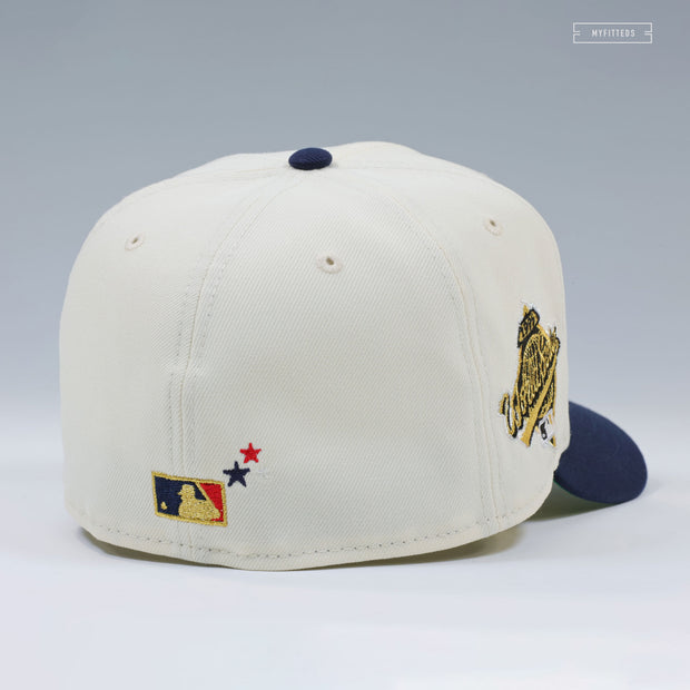 ATLANTA BRAVES 1995 WORLD SERIES CHAMPIONS OFF WHITE NIGHTSHADE NEW ERA FITTED CAP