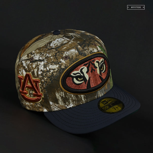 AUBURN TIGERS REALLTREE® EDGE MIDINIGHT NAVY RIPSTOP NYLON NEW ERA FITTED CAP