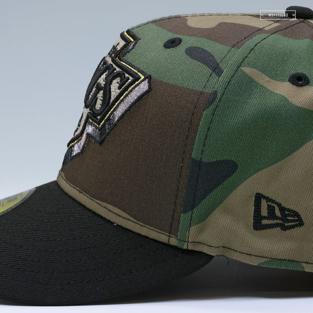 LOS ANGELES KINGS PENDANT WOODLAND CAMO BAILEY THE MASCOT NEW ERA FITTED CAP