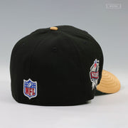 NEW ORLEANS SAINTS NFL KICKOFF 1999 JET BLACK GOLDEN METALLIC NEW ERA FITTED CAP