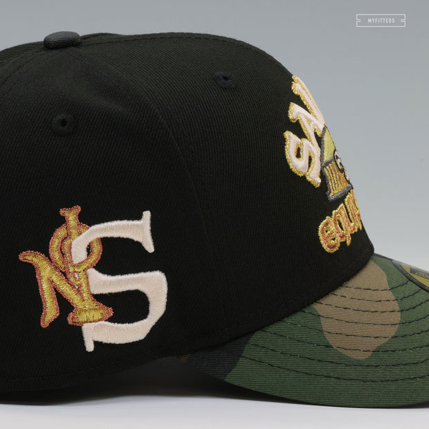 NEW ORLEANS SAINTS EQUIPMENT WOODLAND CAMO NEW ERA FITTED CAP