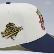ATLANTA BRAVES 1995 WORLD SERIES CHAMPIONS OFF WHITE NIGHTSHADE NEW ERA FITTED CAP