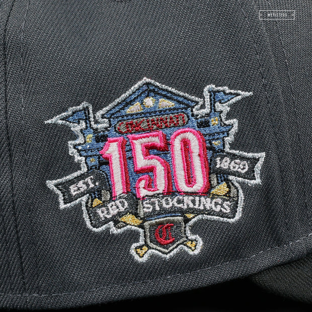 CINCINNATI RED STOCKINGS 150TH ANNIVERSARY POPS NEW ERA FITTED CAP