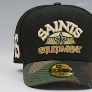 NEW ORLEANS SAINTS EQUIPMENT WOODLAND CAMO NEW ERA FITTED CAP