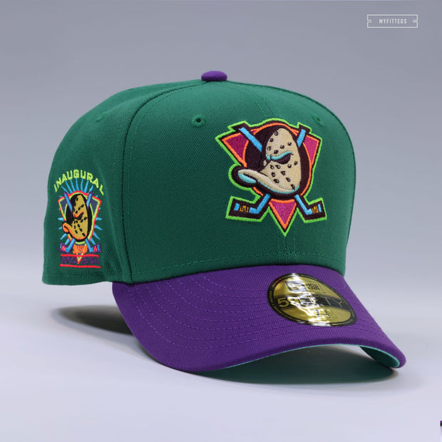 ANAHEIM MIGHTY DUCKS 1993 INAUGURAL SEASON THE WINDWAKER INSPIRED NEW ERA FITTED CAP