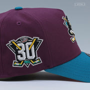 ANAHEIM MIGHTY DUCKS 30TH ANNIVERSARY SHY PINK UV NEW ERA 9FIFTY A-FRAME SNAPBACK