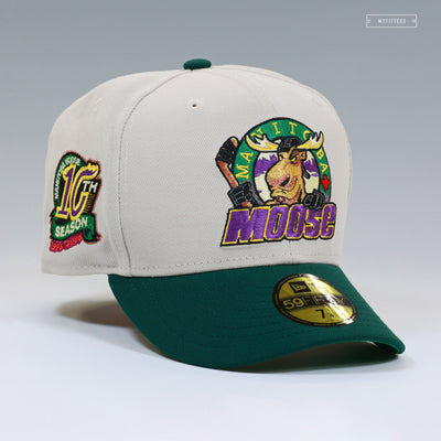 MANITOBA MOOSE 10TH ANNIVERSARY SANDSTONE FOREST GREEN NEW ERA FITTED CAP