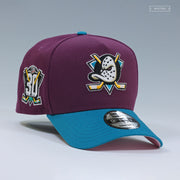 ANAHEIM MIGHTY DUCKS 30TH ANNIVERSARY SHY PINK UV NEW ERA 9FIFTY A-FRAME SNAPBACK