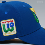 HARTFORD WHALERS TEN YEARS OF WHALERS HOCKEY SEASHORE SLATE NEW ERA FITTED CAP