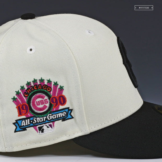 CHICAGO CUBS 1990 ALL-STAR GAME MR. CHATTERBOX OFF WHITE NEW ERA FITTED CAP