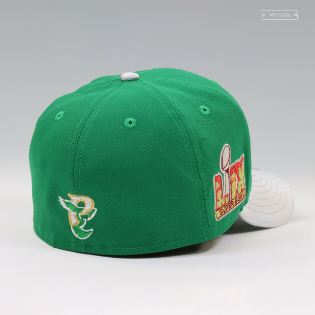 PHILADELPHIA EAGLES SUPER BOWL LIX CHAMPIONS BOTANY GREEN RETRO NEW ERA FITTED CAP