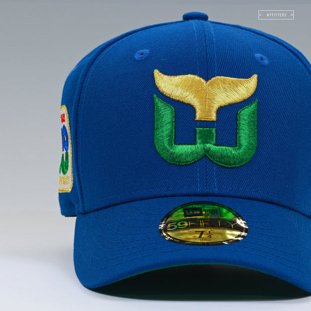 HARTFORD WHALERS TEN YEARS OF WHALERS HOCKEY SEASHORE SLATE NEW ERA FITTED CAP