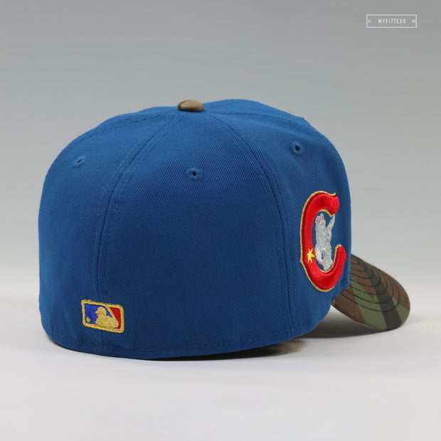 CHICAGO CUBS SWEET HOME CHICAGO SEASHORE SLATE WOODLAND CAMO NEW ERA FITTED CAP