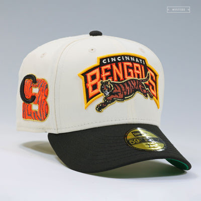 CINCINNATI BENGALS LIGATURE OFF WHITE READY TO ROAR NEW ERA FITTED CAP