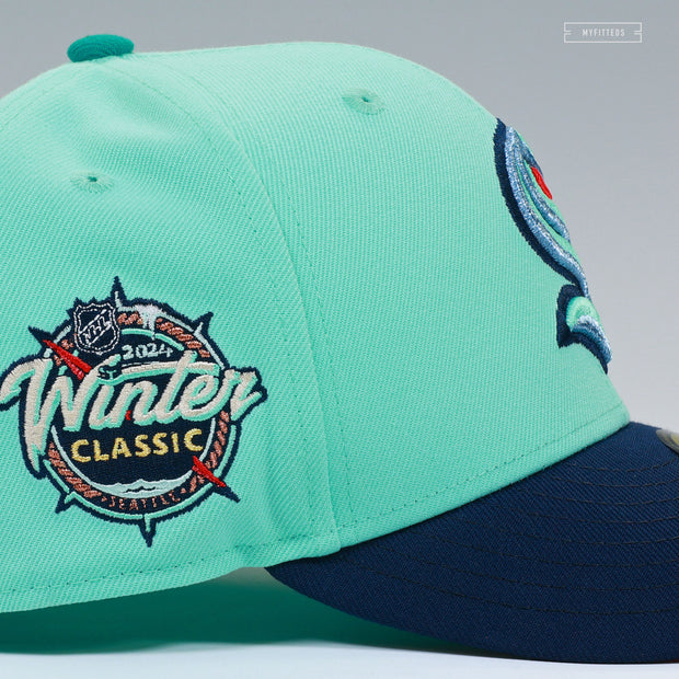 SEATTLE KRAKEN 2024 WINTER CLASSIC SEAGLASS NEW ERA FITTED CAP
