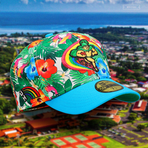 UNIVERSITY OF HAWAI'I RAINBOW WARRIORS FLORAL PARADISE RETRO NEW ERA FITTED CAP