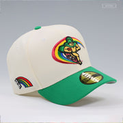 UNIVERSITY OF HAWAI'I RAINBOW WARRIORS OFF WHITE LUSH GREEN NEW ERA FITTED CAP