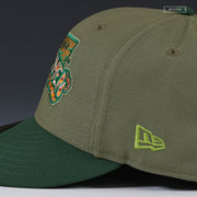 LAKE WINNEBAGO SHANTYMEN BRATS ARMY OLIVE MOUNTAIN GREEN NEW ERA FITTED CAP