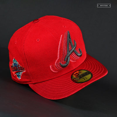 ATLANTA BRAVES CASCADING 1995 WORLD SERIES AKIRA INSPIRED NEW ERA FITTED CAP