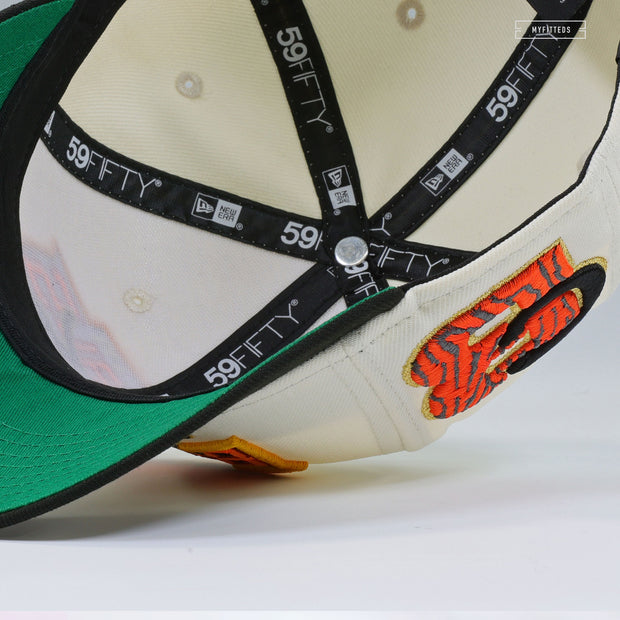 CINCINNATI BENGALS LIGATURE OFF WHITE READY TO ROAR NEW ERA FITTED CAP