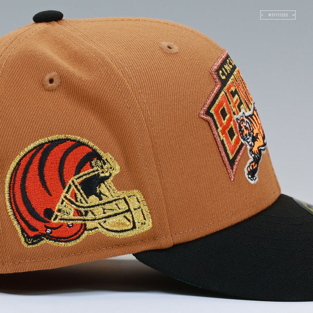 CINCINNATI BENGALS WORDMARK CIGARS AND TROPHIES NEW ERA FITTED CAP