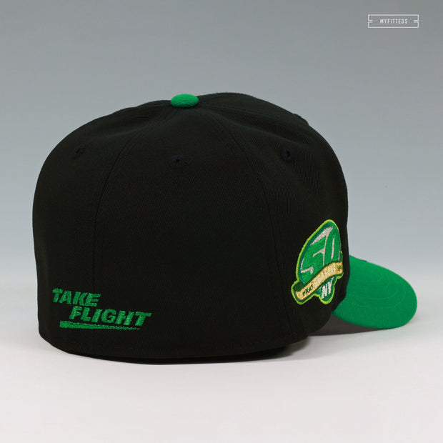 NEW YORK JETS TAKE FLIGHT 50TH ANNIVERSARY ROUND ABOUT NEW ERA FITTED CAP