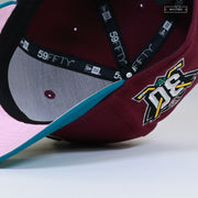 ANAHEIM MIGHTY DUCKS 30TH ANNIVERSARY JERSEY INSPIRED SHY PINK UV NEW ERA FITTED CAP