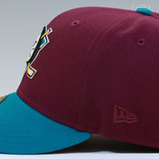 ANAHEIM MIGHTY DUCKS 30TH ANNIVERSARY JERSEY INSPIRED SHY PINK UV NEW ERA FITTED CAP