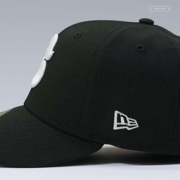 CHICAGO CUBS WRIGLEY FIELD CENTENNIAL CLASSIC BLACK AND WHITE NEW ERA FITTED CAP