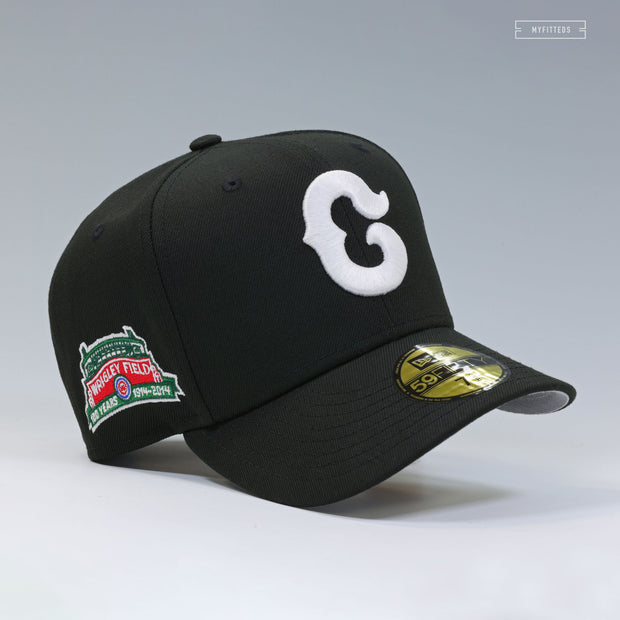 CHICAGO CUBS WRIGLEY FIELD CENTENNIAL CLASSIC BLACK AND WHITE NEW ERA FITTED CAP