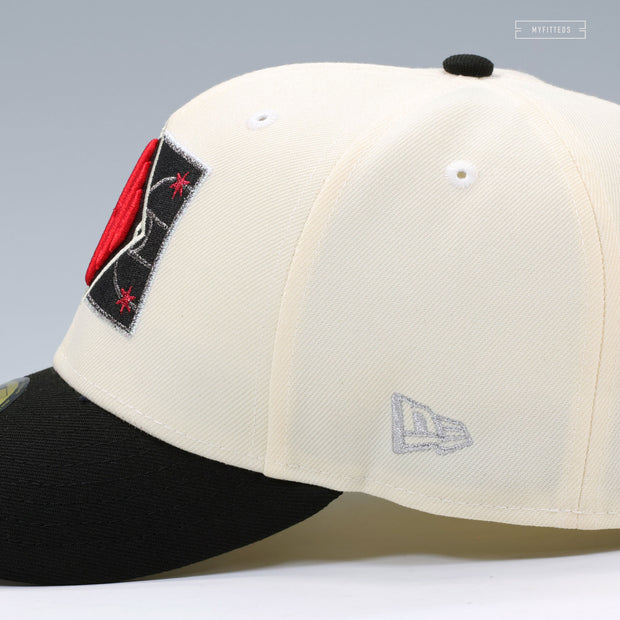 CHICAGO WHITE SOX 2025 CITY CONNECT OFF WHITE JET BLACK NEW ERA FITTED CAP